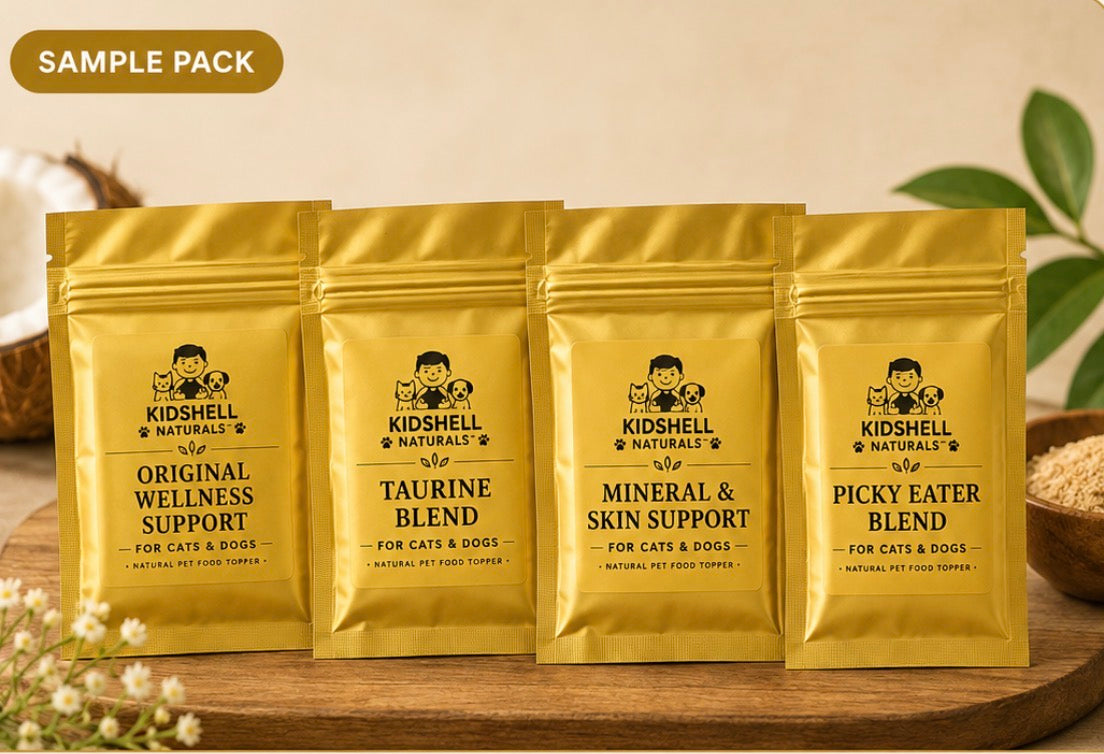 KidShell Naturals Wellness Topper Starter Sample Pack for Cats & Dogs KidShell Naturals