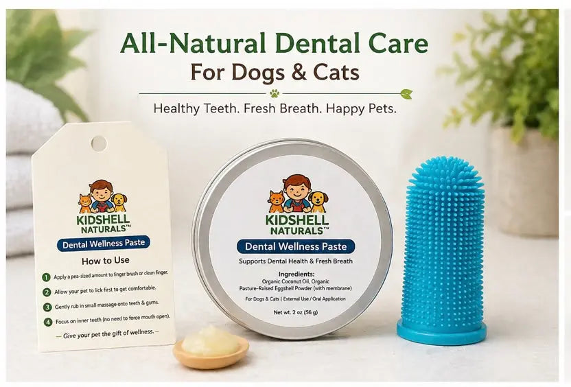 Dental Wellness Paste for Dogs & Cats KidShell Naturals