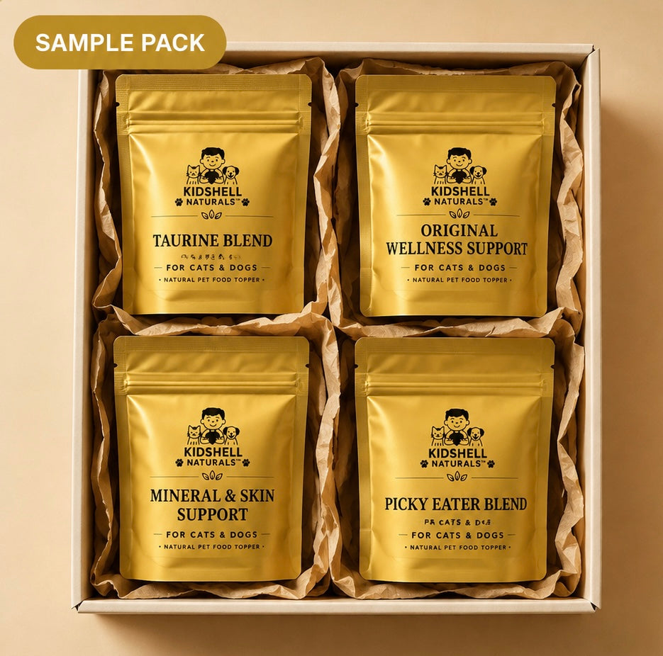 KidShell Naturals Wellness Topper Starter Sample Pack for Cats & Dogs KidShell Naturals